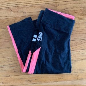 PINK cropped yoga pants